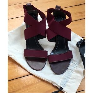Balenciaga Paris burgundy heels sz 39